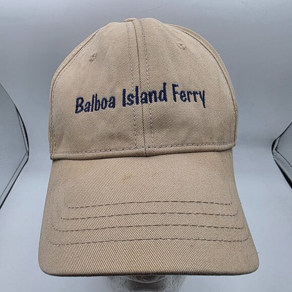 Dorfman Pacific DPC Mens OS Beige Cotton Embroidered Baseball Cap Adjustable - Picture 1 of 9